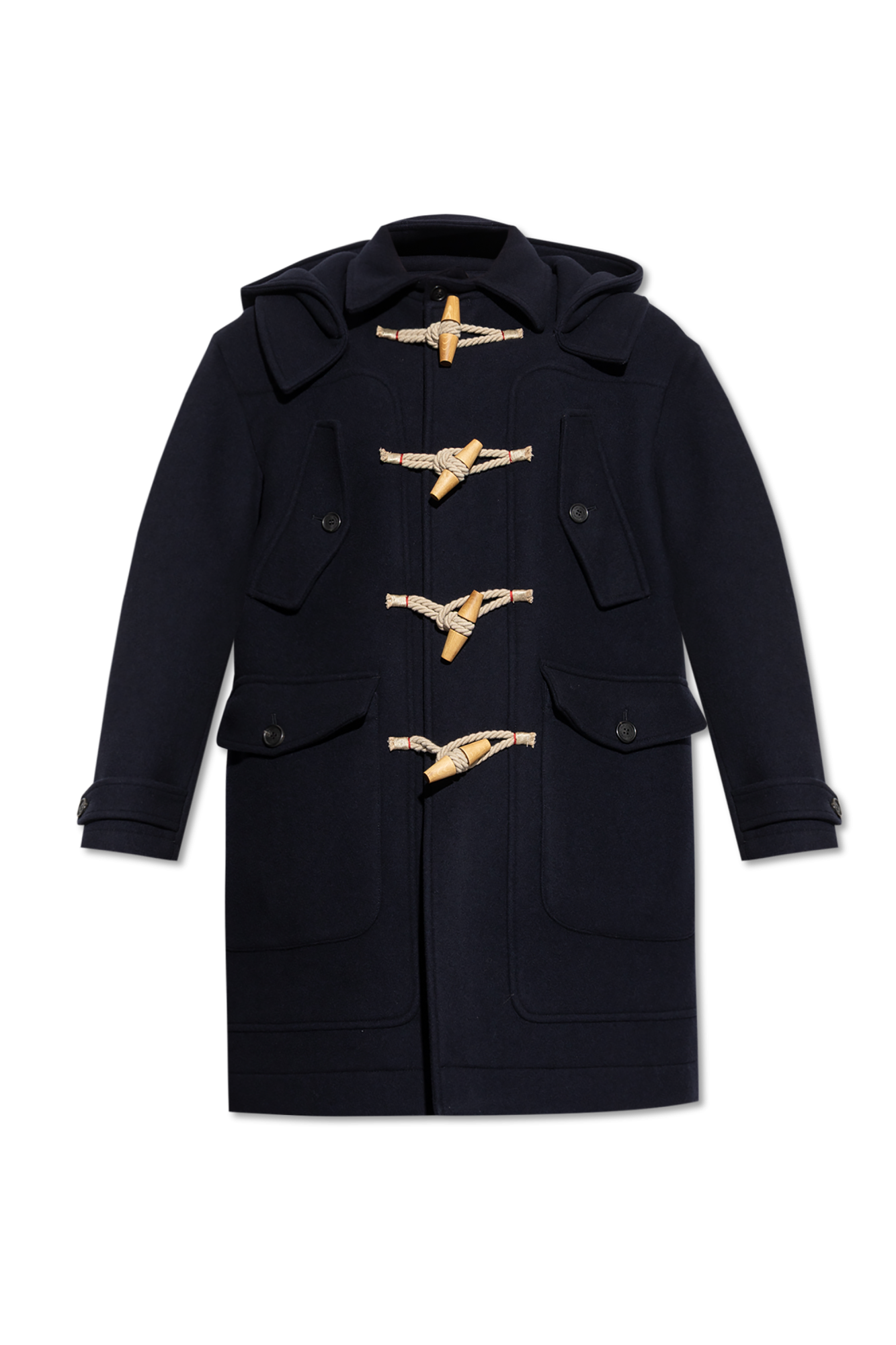 Navy blue Wool coat Dsquared2 - Vitkac France